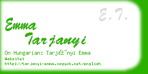 emma tarjanyi business card